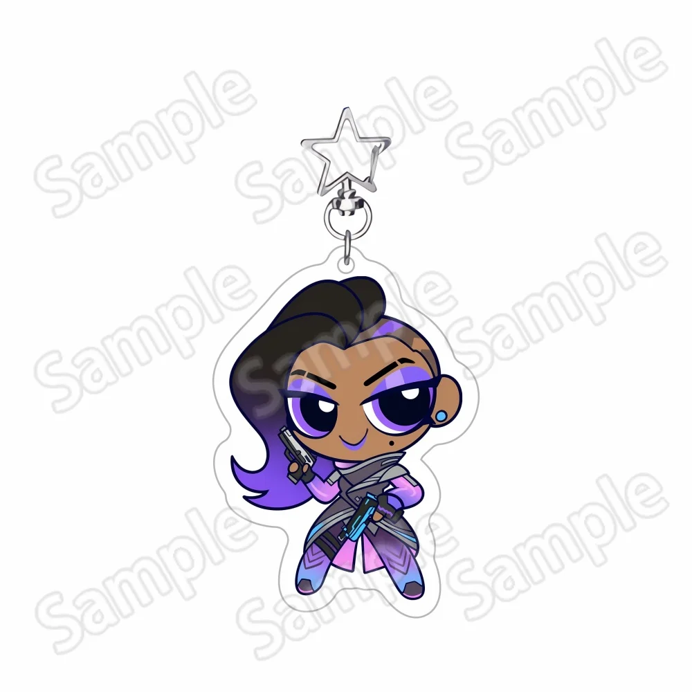 Overwatch2 Juno Mercy D.Va Tracer 6-10cm Acrylic Stand Keychain game Desktop Ornament Collectible Gift view 3