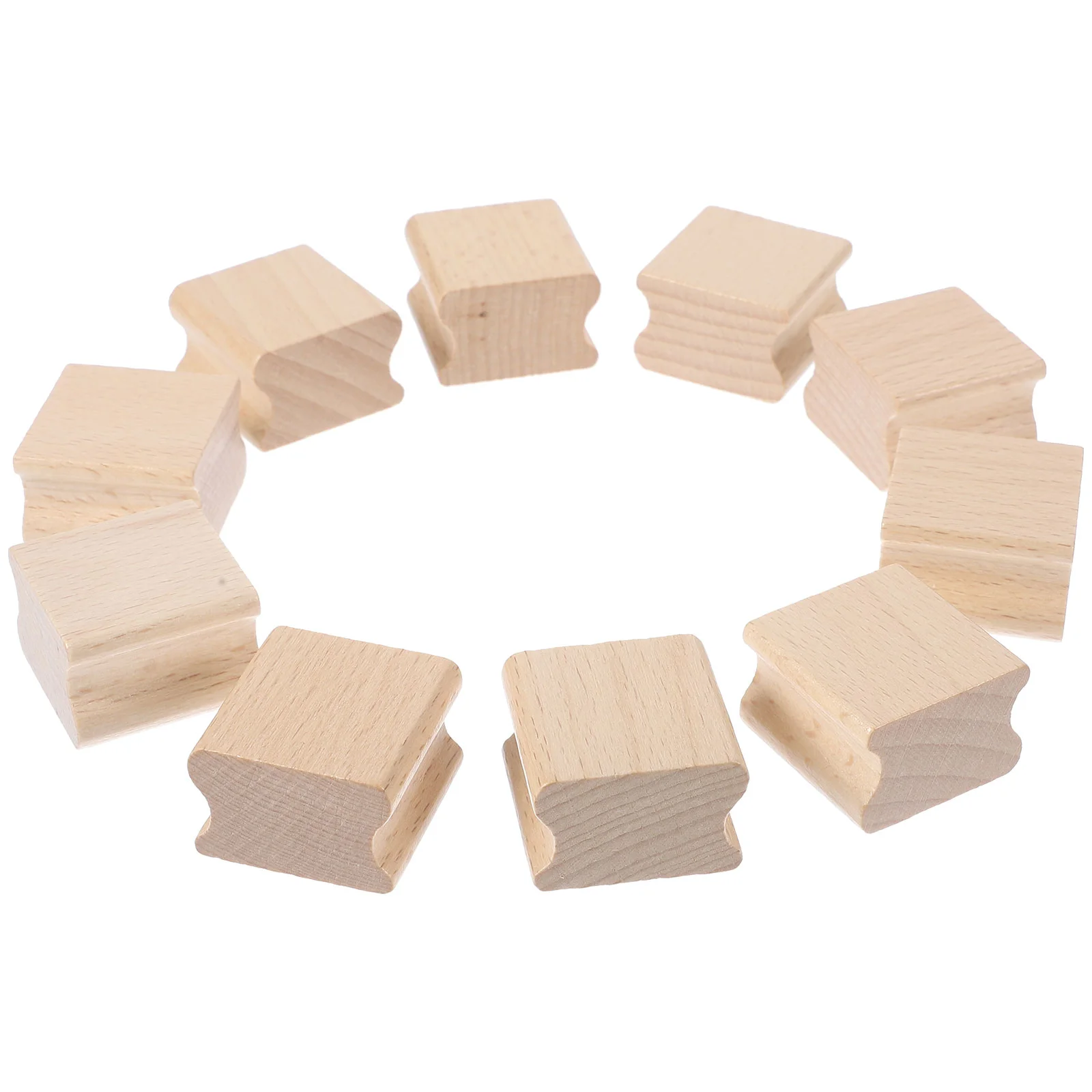 10 Pcs Mini Wooden Seal Child Stickers for Kids Hand Tools Craft Letters DIY Account