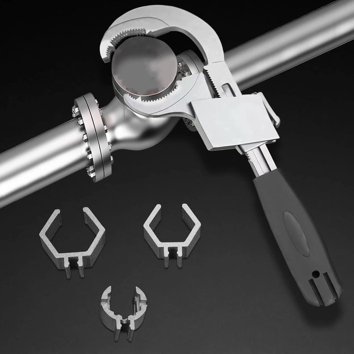 

Versatile, Essential, and Adjustable Ideal Double-ended Plumbing Wrench Set with Durable Replaceable Head - Perfect for Professi