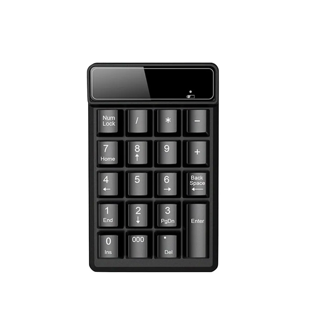 Waterproof Wireless Numbers Pad For Office Worker 22-Key Mechanical Numpad Tactile Click Feedback