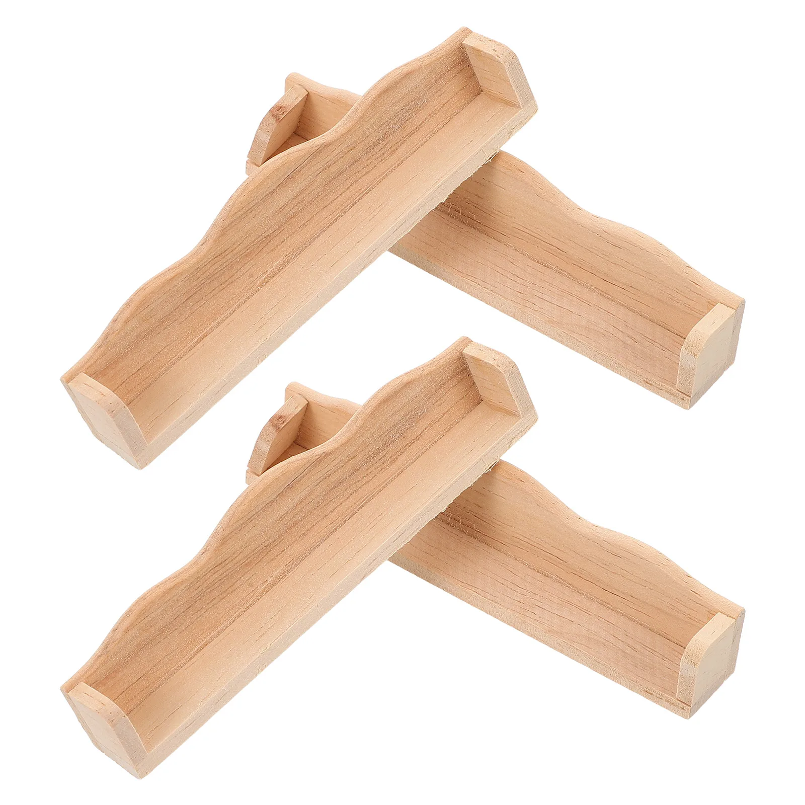 4 個ドールハウスミニ家具本棚子供用ミニチュアディスプレイ木製食器棚子供