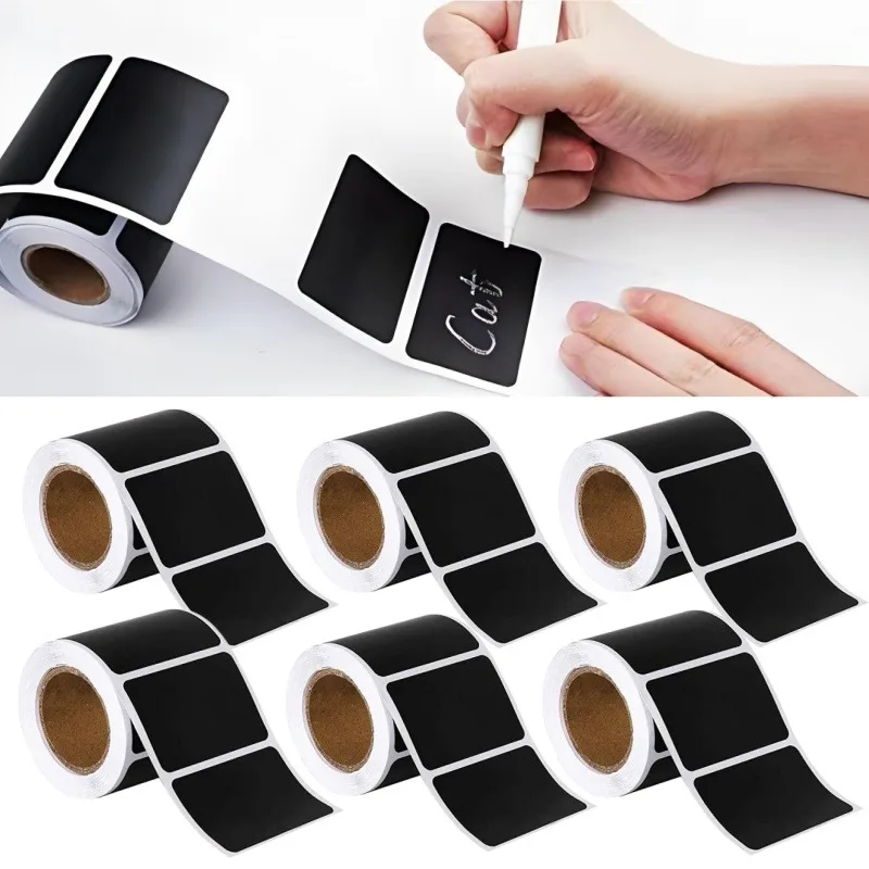 120pcs/roll Jars Labels Erasable Chalkboard Label Waterproof Sticker Craft Kitchen Blackboard Sticker Bottles Tag Marker Sticker