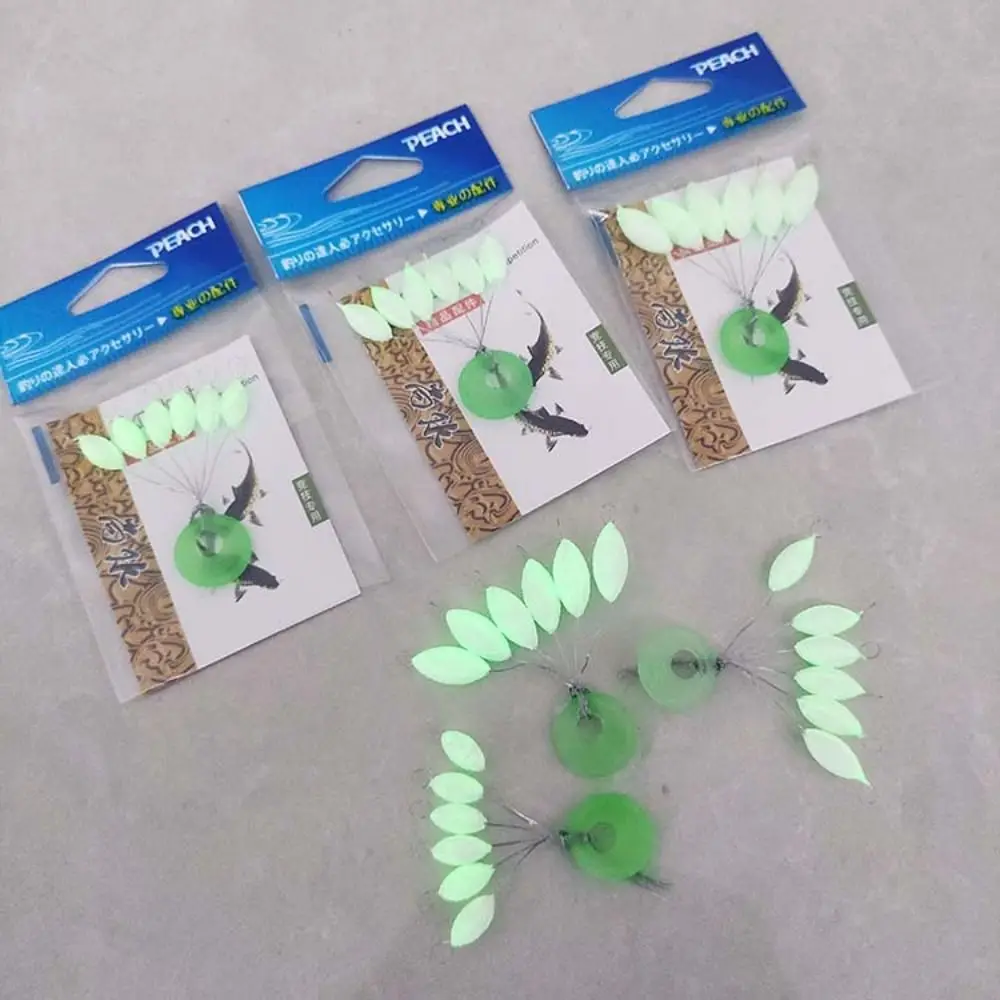 60pcs(10 Groups) Luminous Fishing Float S/M/L Oval Seven-star Float Beans 11mm/13mm/15mm Foam Carp Fishing Tackle Accessory