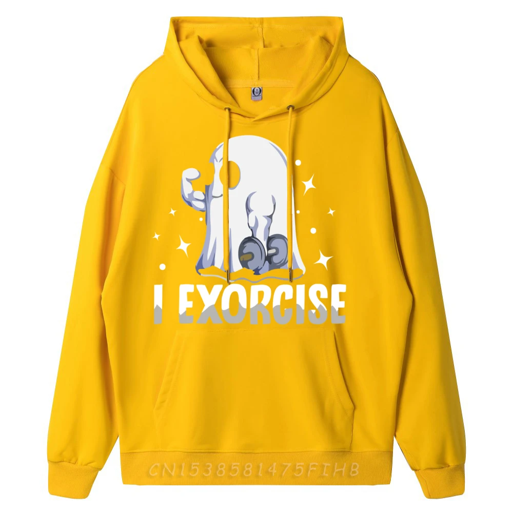 Funny Gym Exercise Workout Spooky Halloween Ghost I Exorcise Fashion Hoodies Men Men Clothes
