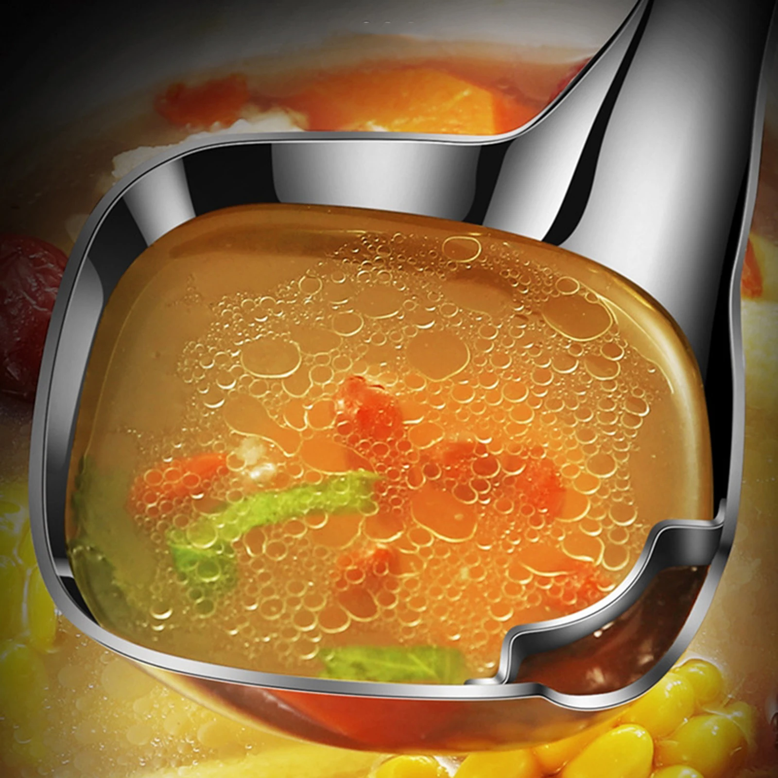 Square Ladle Spoon with Diversion Mouth Classic Design Portable for Serving or Cooking