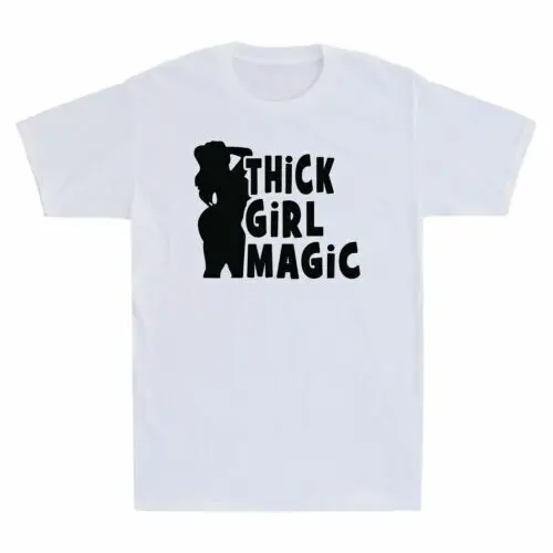 

Thick Girl Magic Funny Gift Men's Cotton Short Sleeve T-Shirt Black