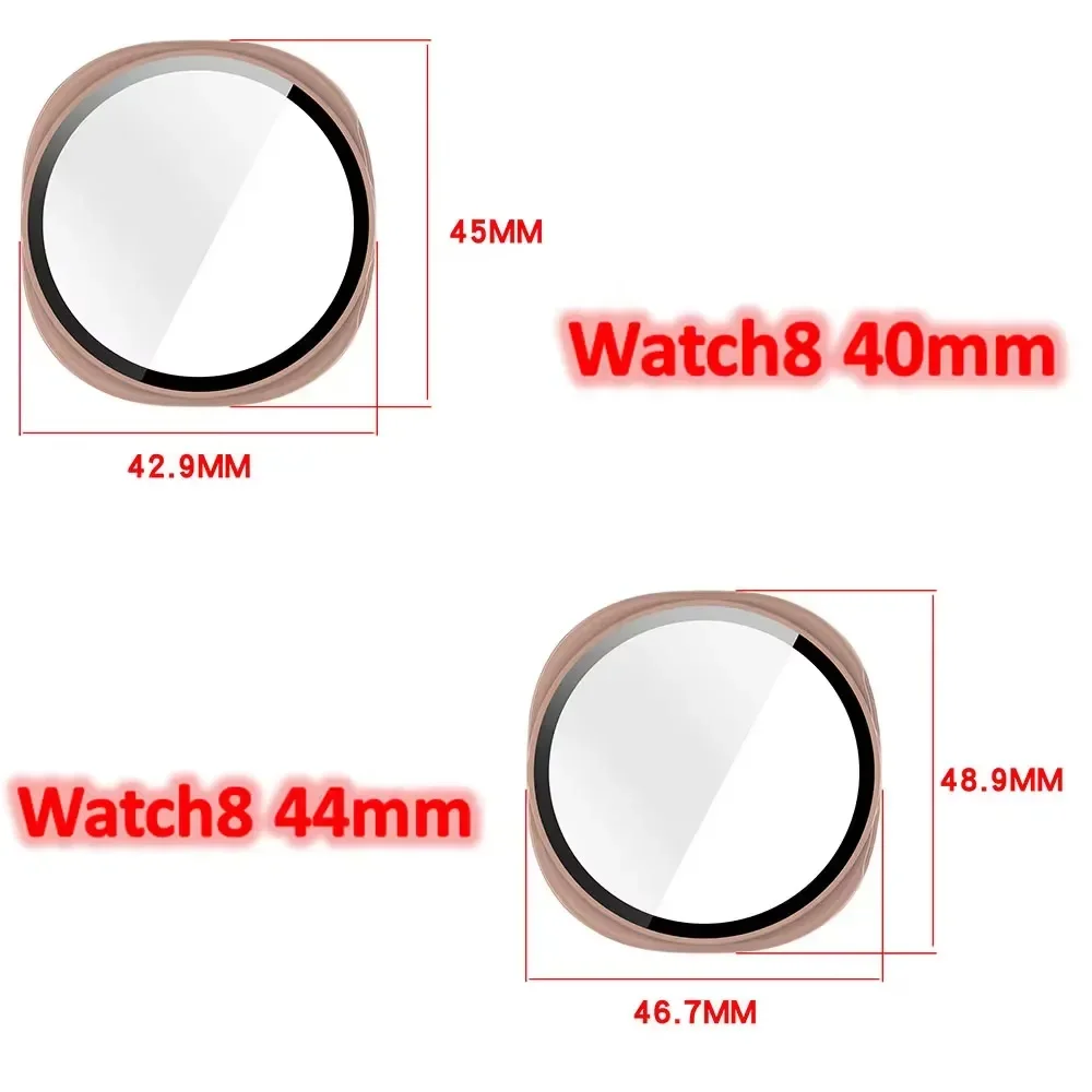 HD Tempered Glass PC Case For Samsung Galaxy Watch 9 8 40/44mm 8 Classic 46mm Hard PC Protector Cover Watch Ultra 2/Ultra 47mm