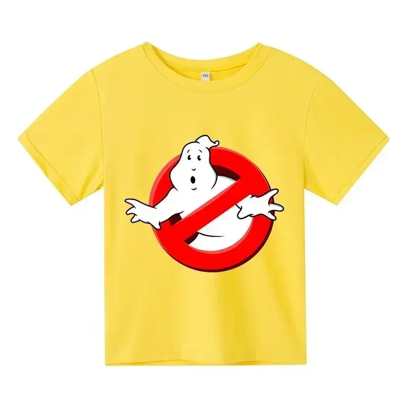 Summer Boys/Girls 4-14t Cartoon Cotton Tshirt Baby Kid Tees Funny Ghostbusters Game Print Short Sleeve Children T-Shirt