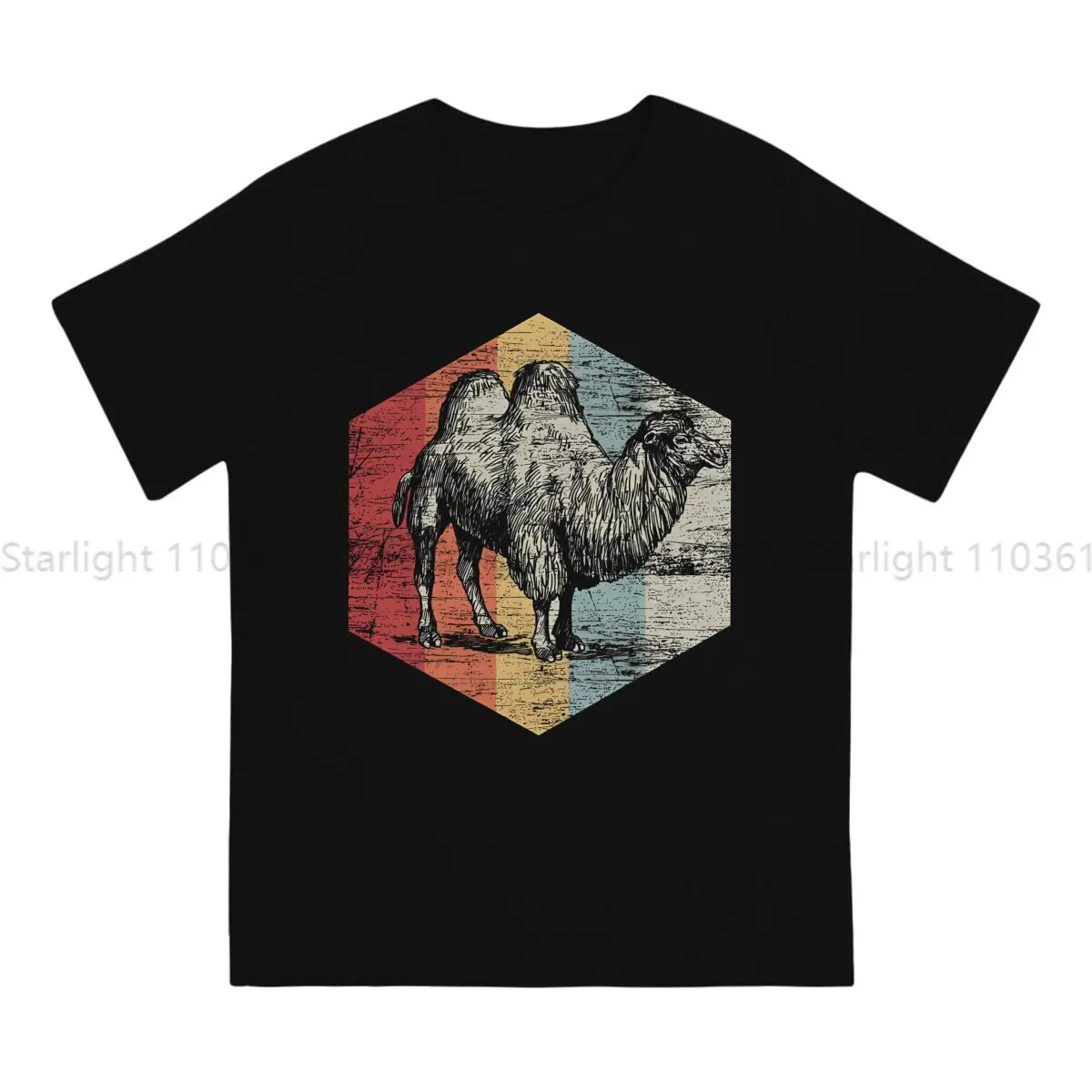 Camel Creative TShirt for Men Africa Round Collar T Shirt Distinctive Gift OutdoorWear