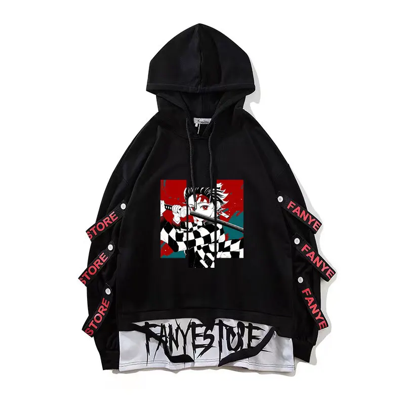 

Demon Slayer Printed Hoodies Male Hip Hop Punk Streetwear Pullover Fashion Casual Sweatshirts