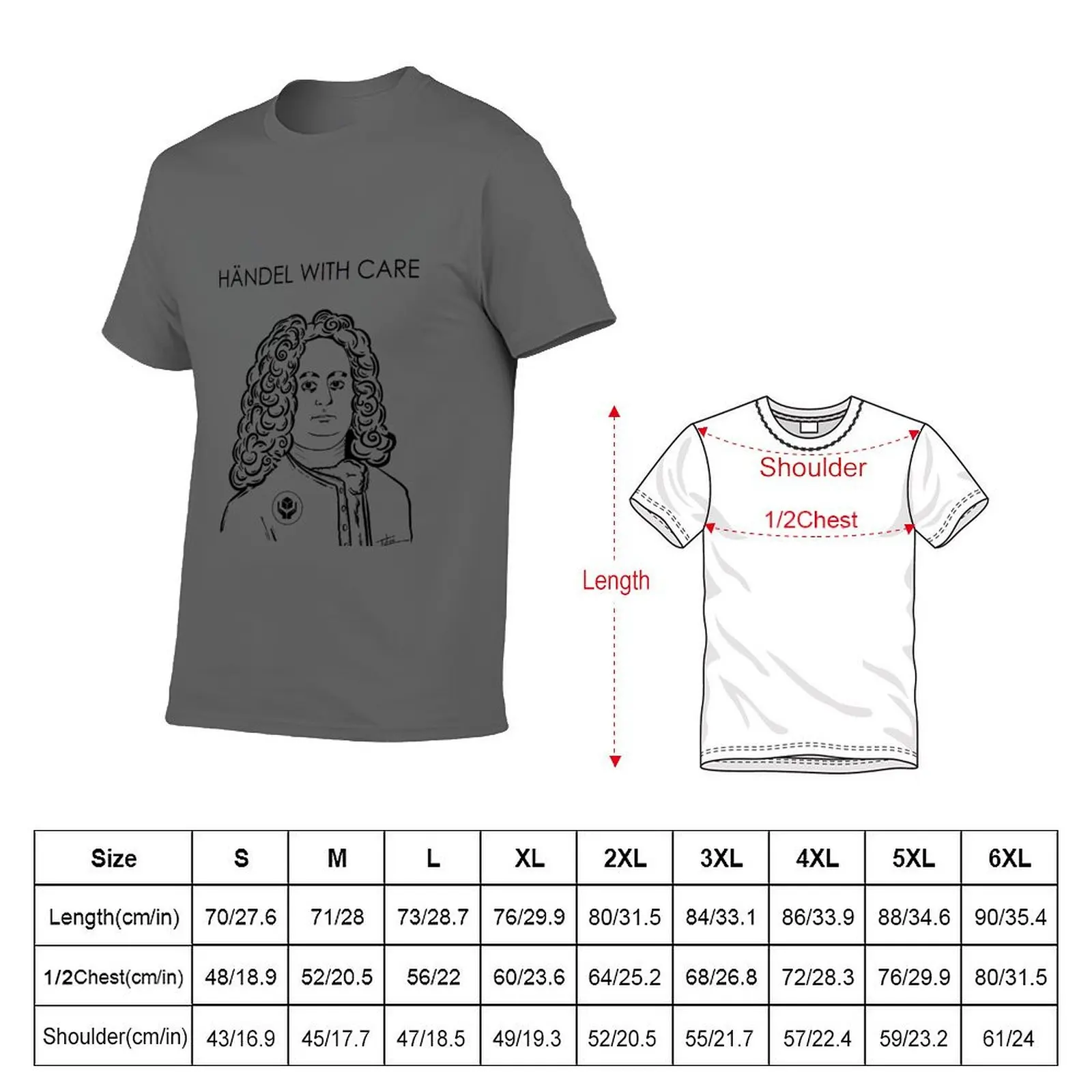 H?ndel avec variation de soin T-Shirt t-shirts graphiques pour homme T-Shirt personnalisé homme t-shirts coton T-Shirt
