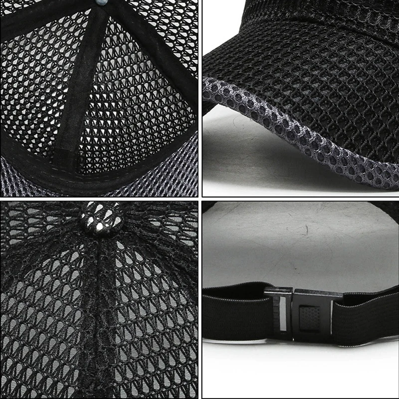 Summer Breathable Mesh Quick Drying Tennis Golf Baseball Cap Anti-UV Running Sports Sunhat Outdoor Men Women Fishing Hat Visors view 6