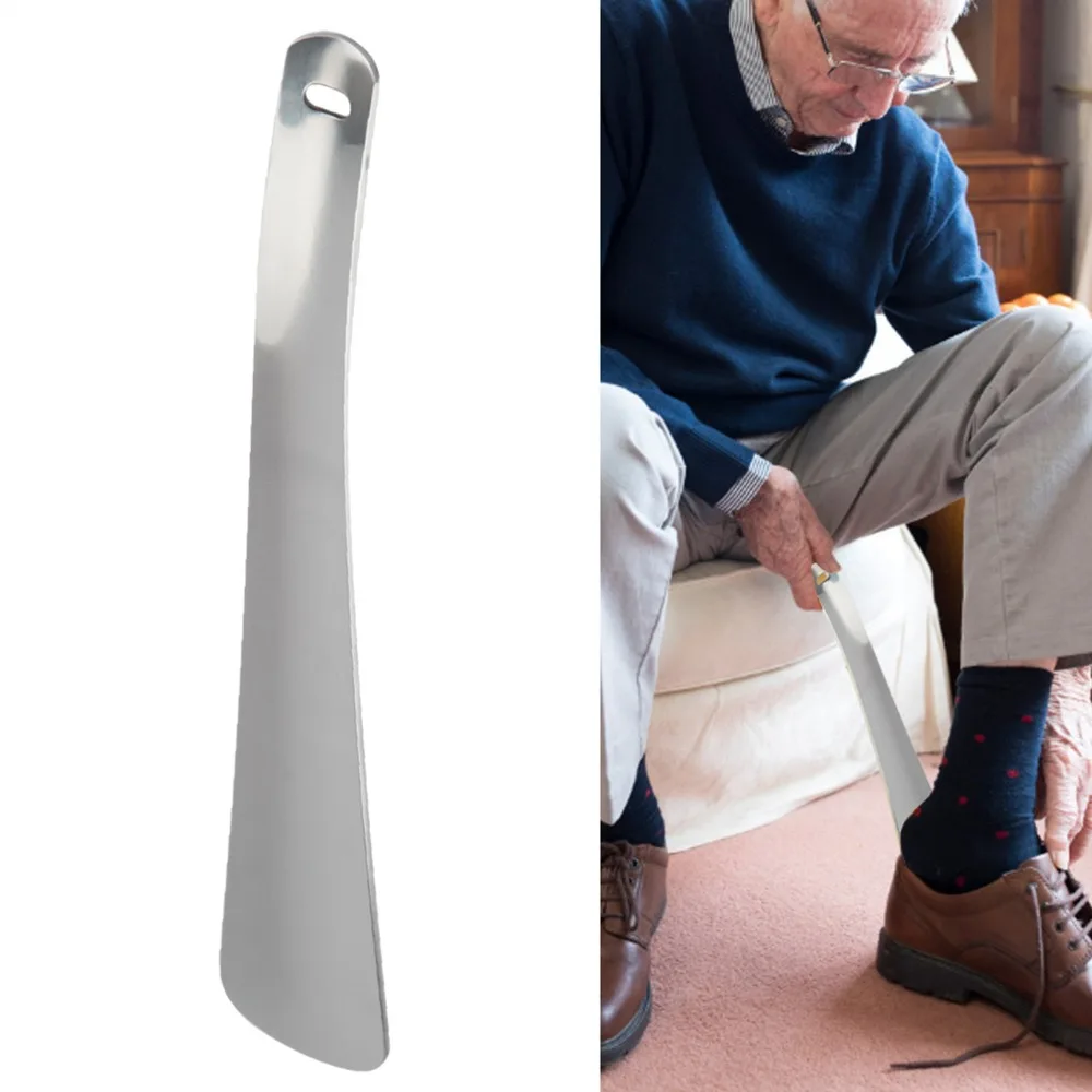 Rust-proof Sliver Shoe Horn Stainless Steel 4.5 * 30cm Shoe Lifter Shoe Puller Daily Use