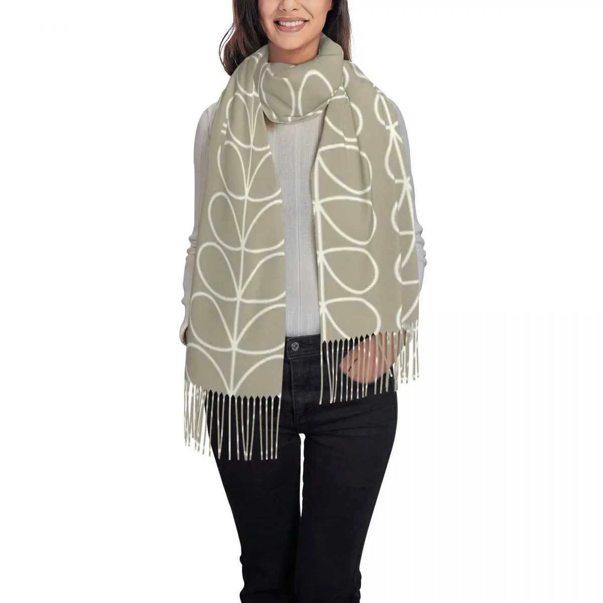 Kiely Orla Multisteam Flowers Scarf Tassel Scarves for Women Soft Warm Shawls and Wraps Long Fall Winter Shawl Wrap