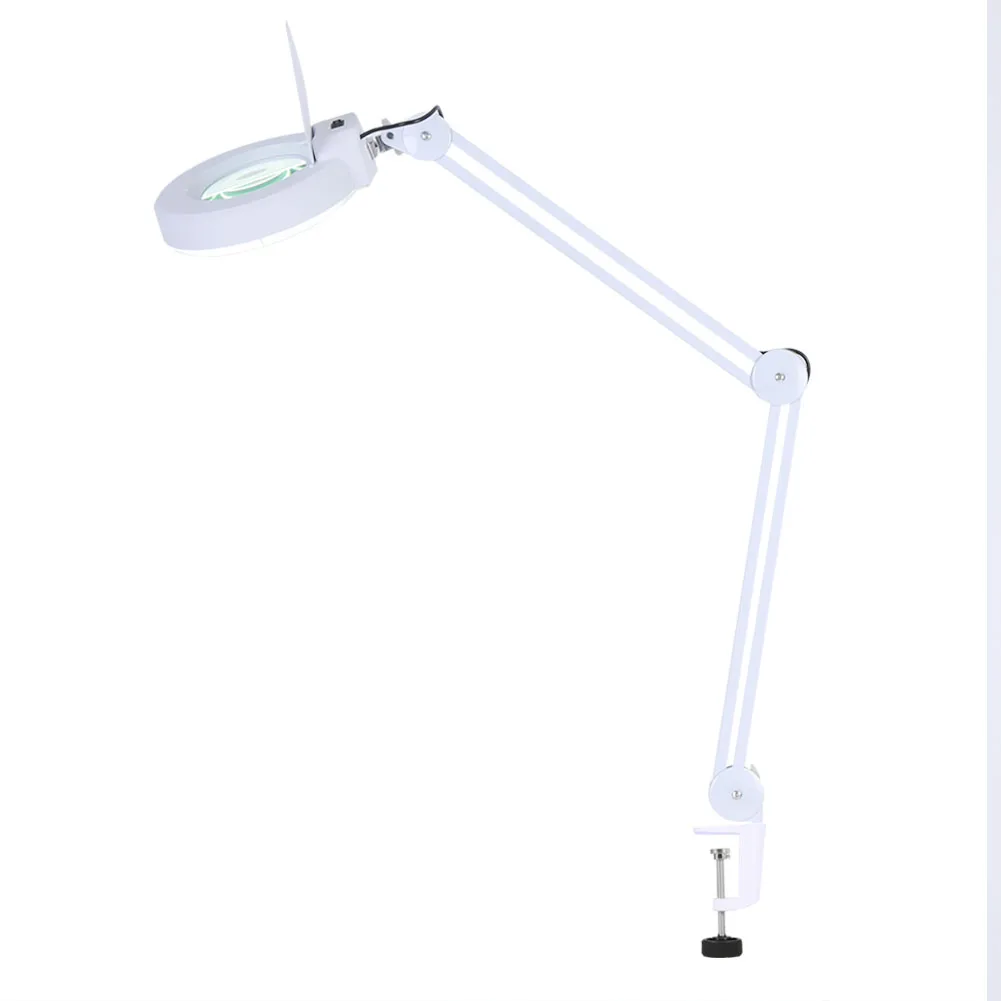 

Beauty Cosmetic Tattoo 5x Magnifying LED Lighted Desk Magnifier Light Lamp With Clamp White