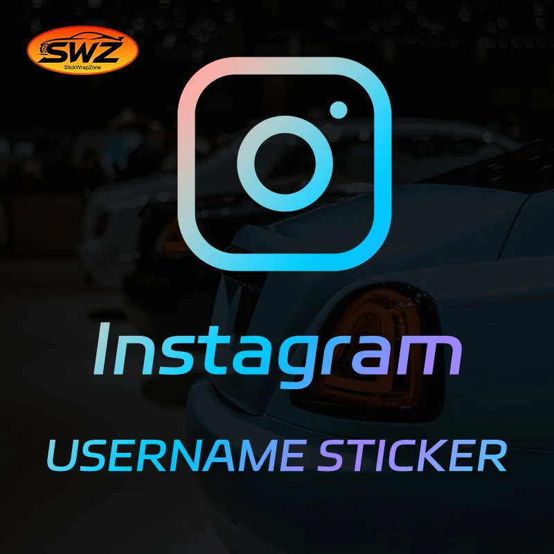 

Instagram Custom username Sticker – Personalized Vinyl Car Decal with Glossy Finish, Durable Waterproof PVC, Free Preview,gift