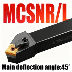 1pc MCSNR2020K12 MCSNR2525M12  External Turning Tool Holder CNMG Carbide Inserts MCSNR Lathe Cutting Tools Set