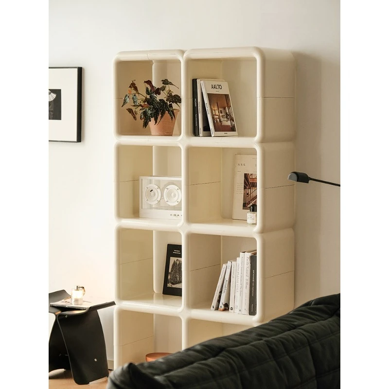 Whole wall bookcase multi-layer display rack household living room shelf