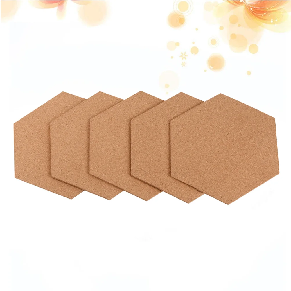 

5pcs Tile Office Bulletin Home Cork Tiles Classroom Wall Notice Decor Notice Cork Board Soft Board Tile
