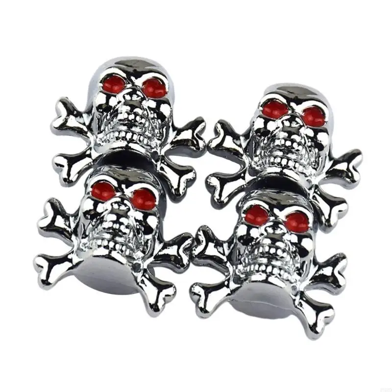 

4Pcs Seal Stem Cover Skull Car Wheel Tire Valves Stem Caps Tire Accessory for SUV Truck Car Tyre Air Pressure Caps
