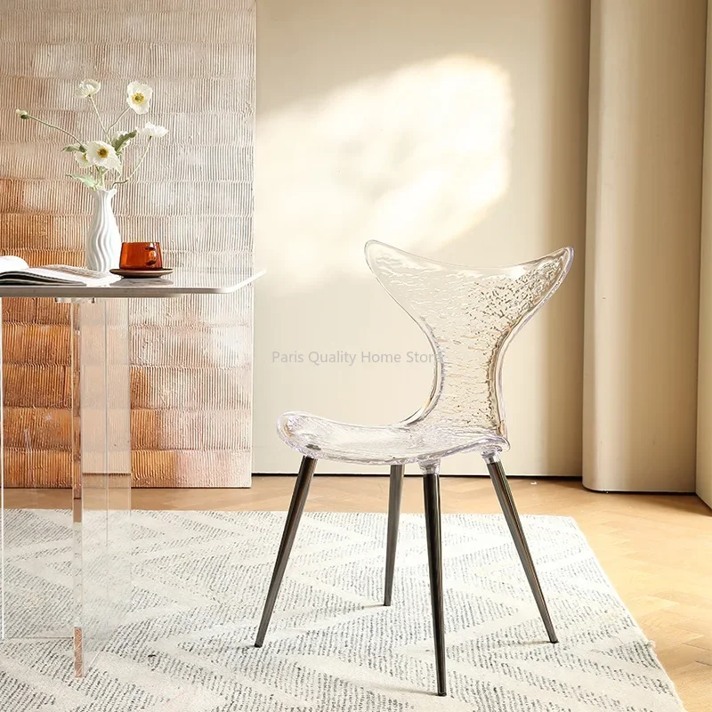 

Acrylic Home Leisure Dining Chair Backrest Chair Mermaid Chairs Dressing Makeup Coffee Fishtail Nordic Designer