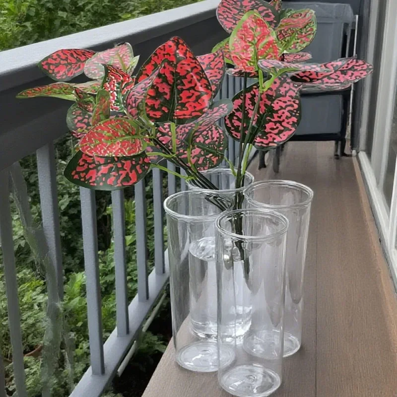 6/10 Plastic Cylindrical Vases, High Transparency Vase Set, Suitable for Simple Desktop Flower Arrangement Decoration