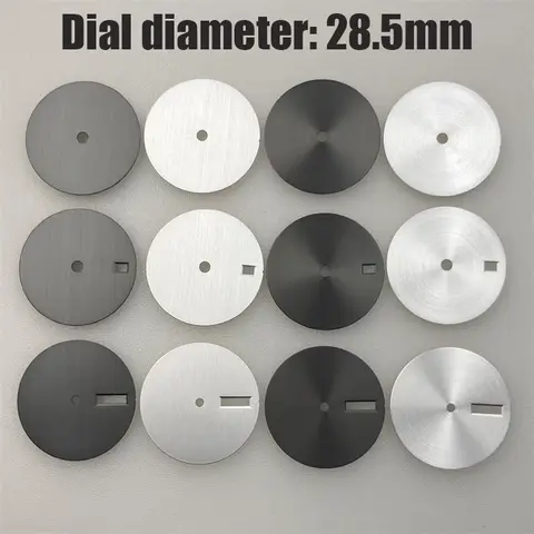 Round Sand Texture 28.5mm Watch Dial Blank Watch Faces for NH35/ NH36/ NH34 Movement DIY Accessories None/single/double Calendar