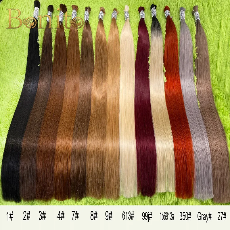 Human Hair Bulk for Braiding Straight Brazilian Virgin Human Hair Bulk Natural Black No Weft For Braids Straight Bulk Human Hair