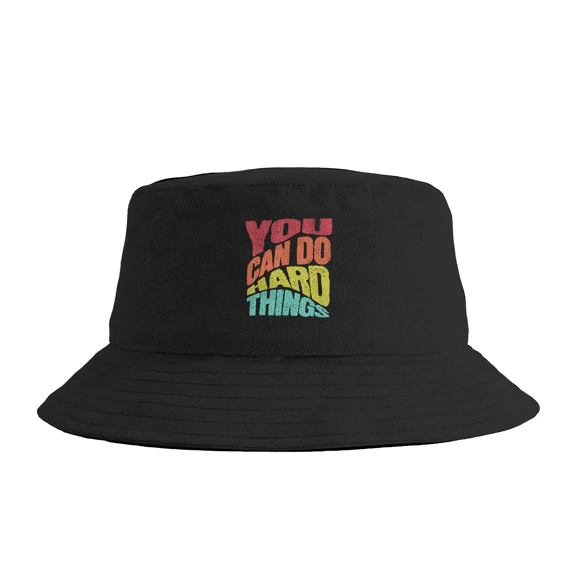 You Can Do Hard Things Bucket Hat For Women  Fisherman Hats Retro Beach Travel Caps Personality Hawaii Graphic Sun Hats
