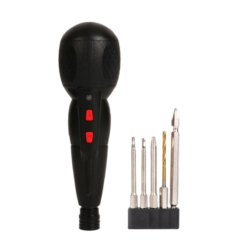 

Ergonomic AntiSlip Electric Screwdriver Forward/Reverse Switches with 5Bits