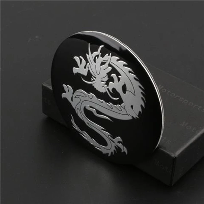 4PCS 56mm Universal Dragon Badge Car Wheel Center Emblem Hub Sticker For BMW Toyota Honda KIA Nissan Opel Peugeot Jeep VW