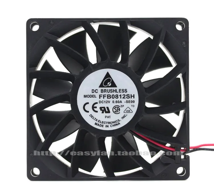 NEW DELTA 8025 8cm ATX 12V 0.6A FFB0812SH high rotating speed high air volume cooling fan