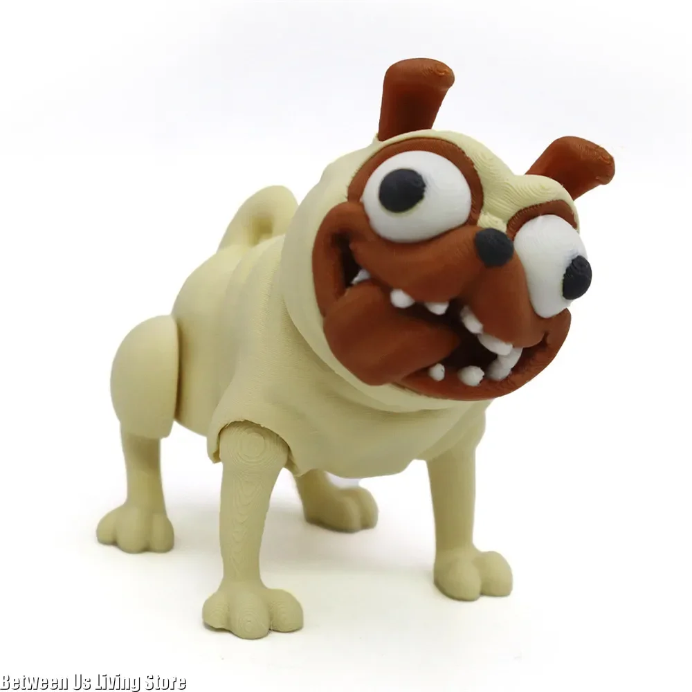귀여운 Pug 3D 인쇄 그림 홈 데스크 장식 액세서리에 대 한 멀티 공동 움직일 수있는 재미 있은 추상 어린이 독특한 선물