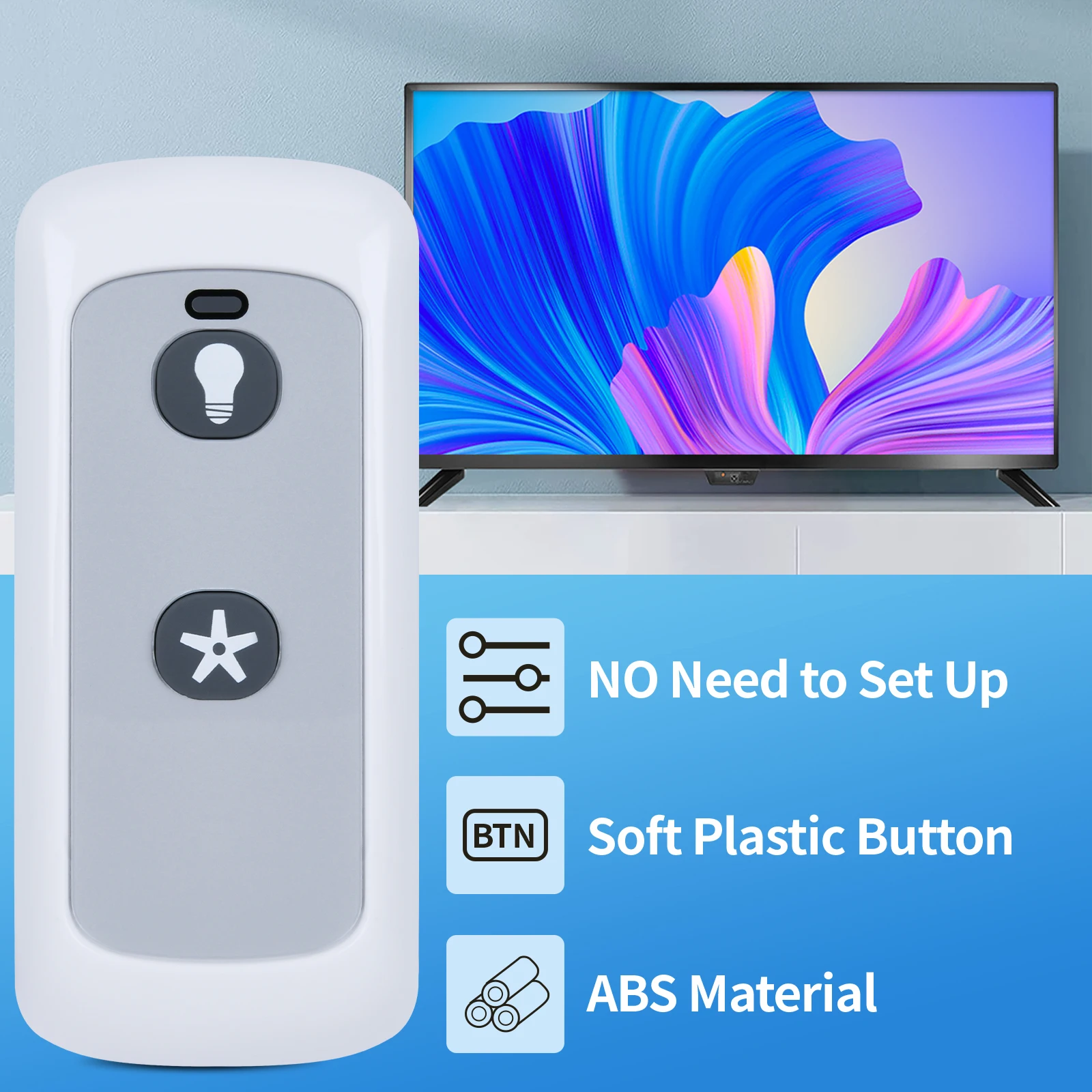 جهاز تحكم عن بعد عالمي جديد لمروحة السقف هنتر هامبتون باي 340887 2-زر