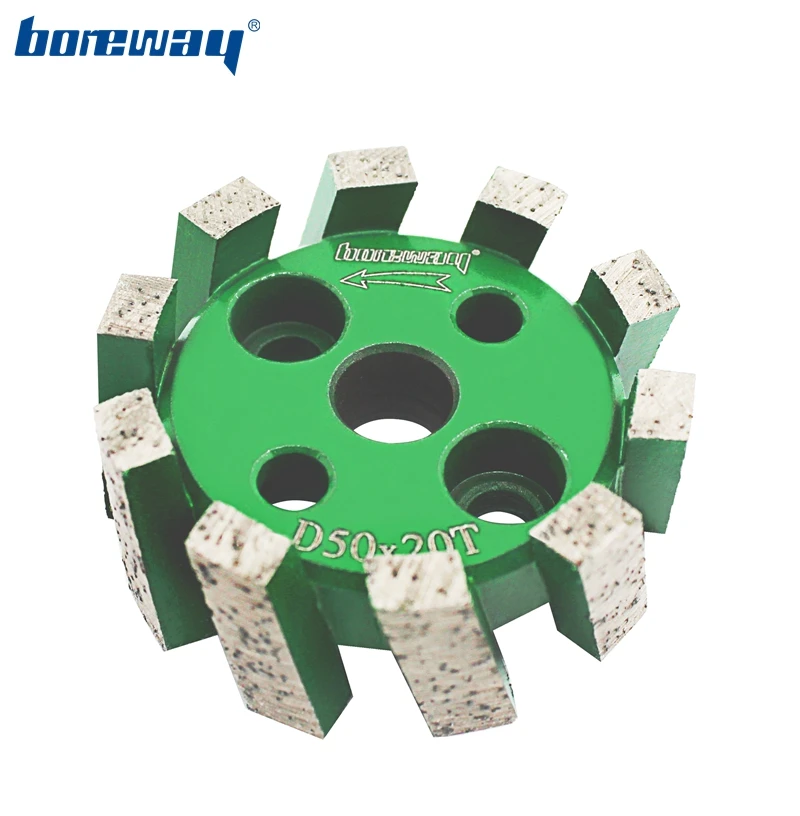

Boreway 1PC D50*20T*10H High Quality CNC Diamond Sintered Standard Stubbing Grinding Wheels For Granite Marble Stone Processing