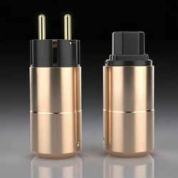 Preffair US/AU/EU Schuko Power Connector IEC AC HiFi Audio Connector Grade Adapter male and Female