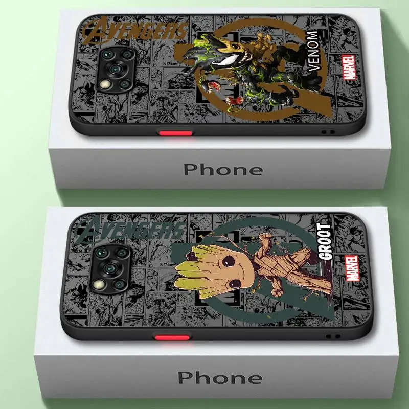 Funda de Marvel para Xiaomi, carcasa de Deadpool, Spiderman, Poco X3, NFC, 11T Pro, 11 Lite, 5G, 10T, 9T, 12T, 13, 14, X4, X5, F3, M5, C40