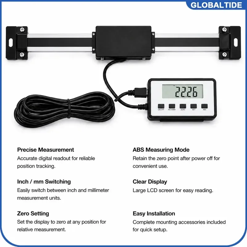 Digital Linear Scale 0-150mm 0-200mm 0-300mm with Remote Display External Readout High Precision Measuring Tool Ruler