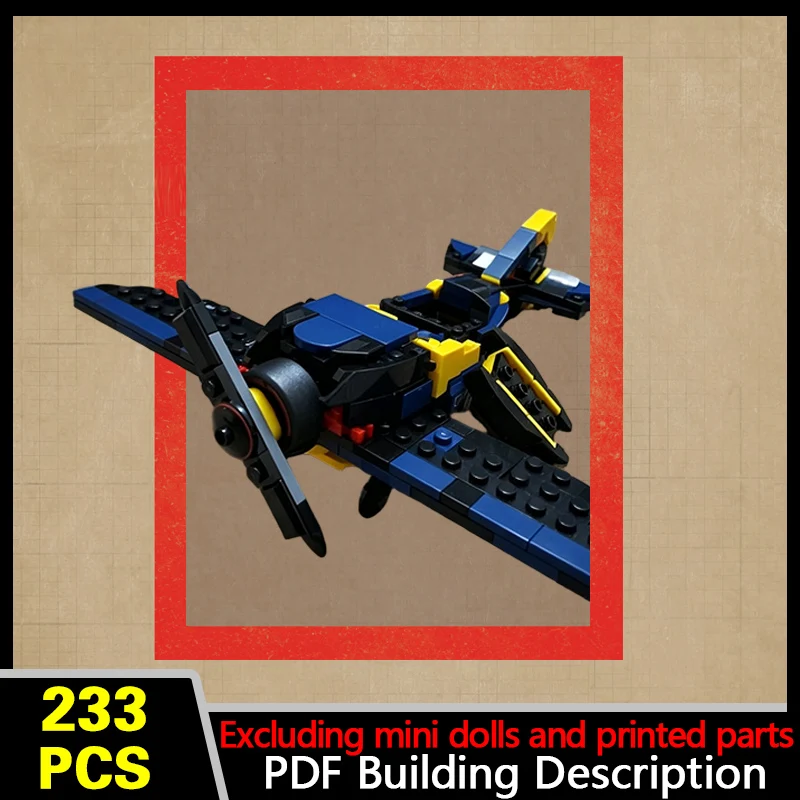 civil‑aerobatic-aircraft-model-moc-building-bricks-war-equipment-style-modular-technology-gifts-holiday-assemble-toys-suit