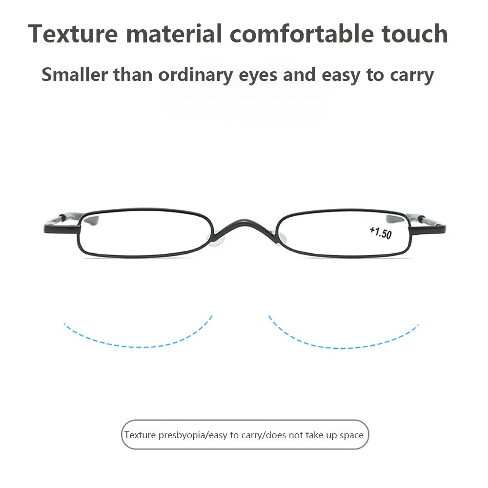 Ultra-Thin Myopia Optical Eyeglasses Mini Metal Frame Reading Glasses Men Women Portable Presbyopia Eyewear with Box +0.1-+0.4