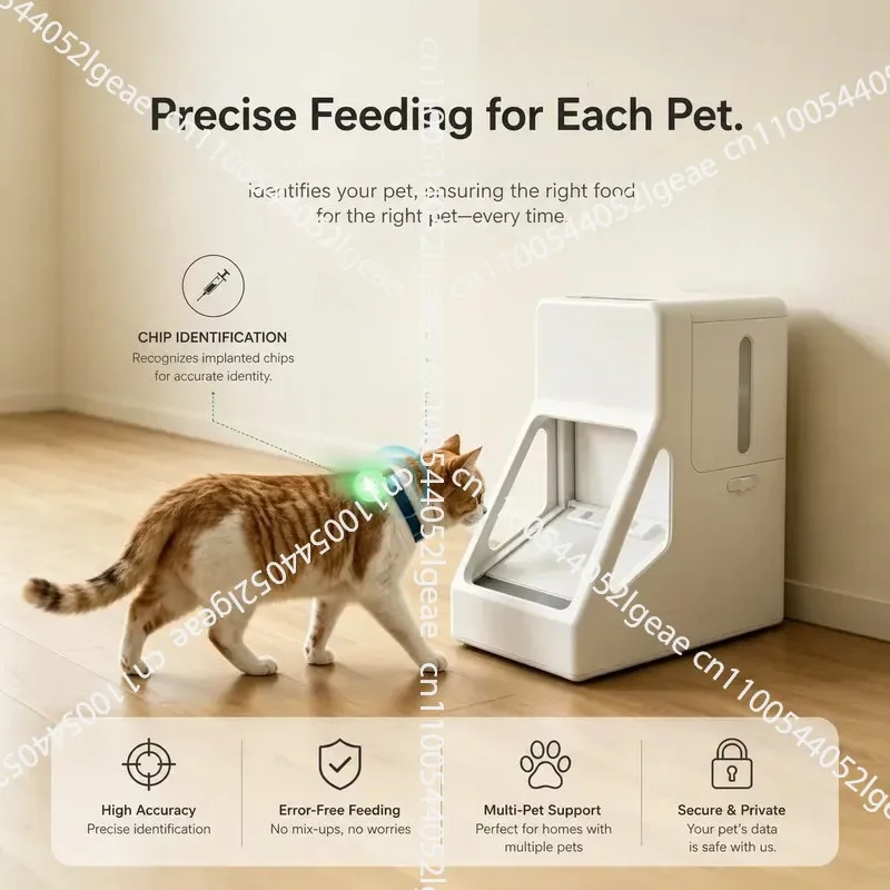 4L Intelligent Identification Control Automatic Pet Feeder, Suitable for Multi-pet Families