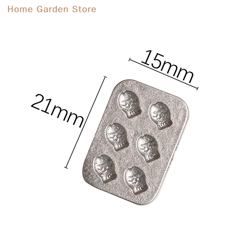 10pc Miniature Doll House Baking Molds, Mini Plate Set, Gingerbread Man & Heart Tray, Kitchen Scene Decoration Model