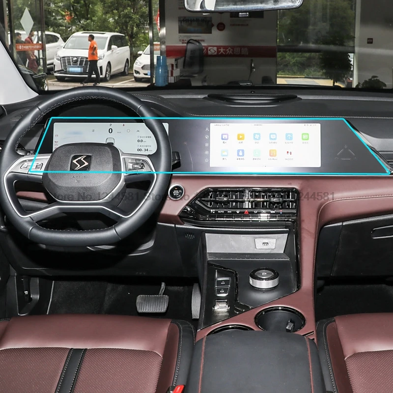 

Защитная пленка из ТПУ для Jac S8 2024 2025, автомобильная інформаторская развлечения, GPS-навигационная пленка, ЖК-экран, защита приборной панели