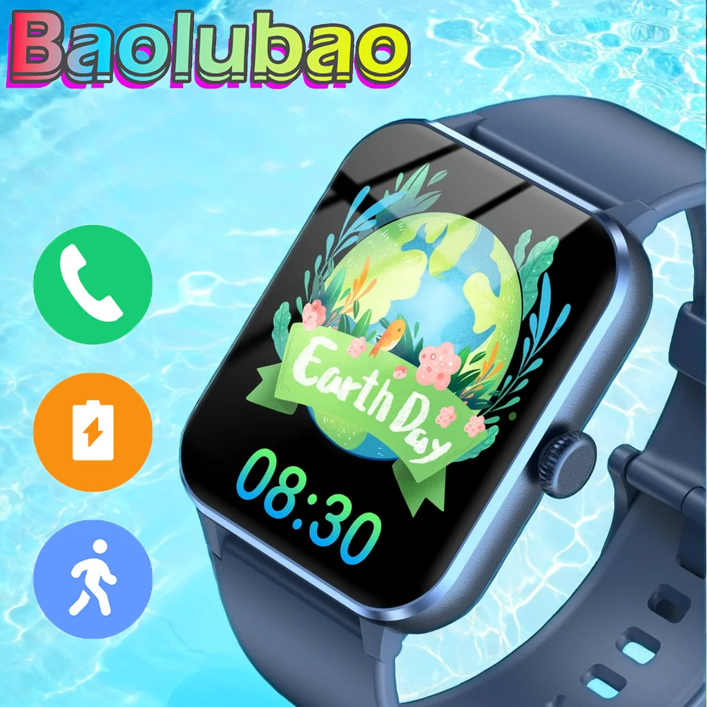 Baolubao 2025 New Smart Watch Bluetooth Answer/Dial Messages Reminder Fitness Tracking Watch 100+Sports Modes Voice Assistant