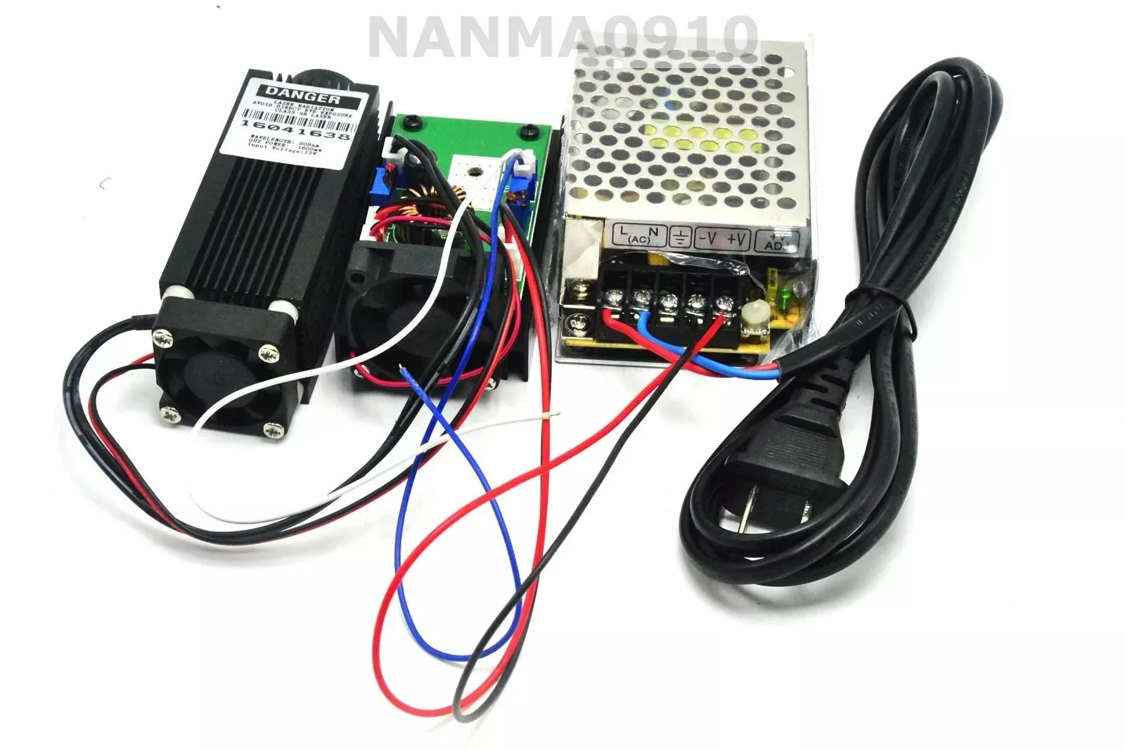 Focusable 808nm 1600mW Infrared IR Dot Laser Diode Module w 12V 2A Power