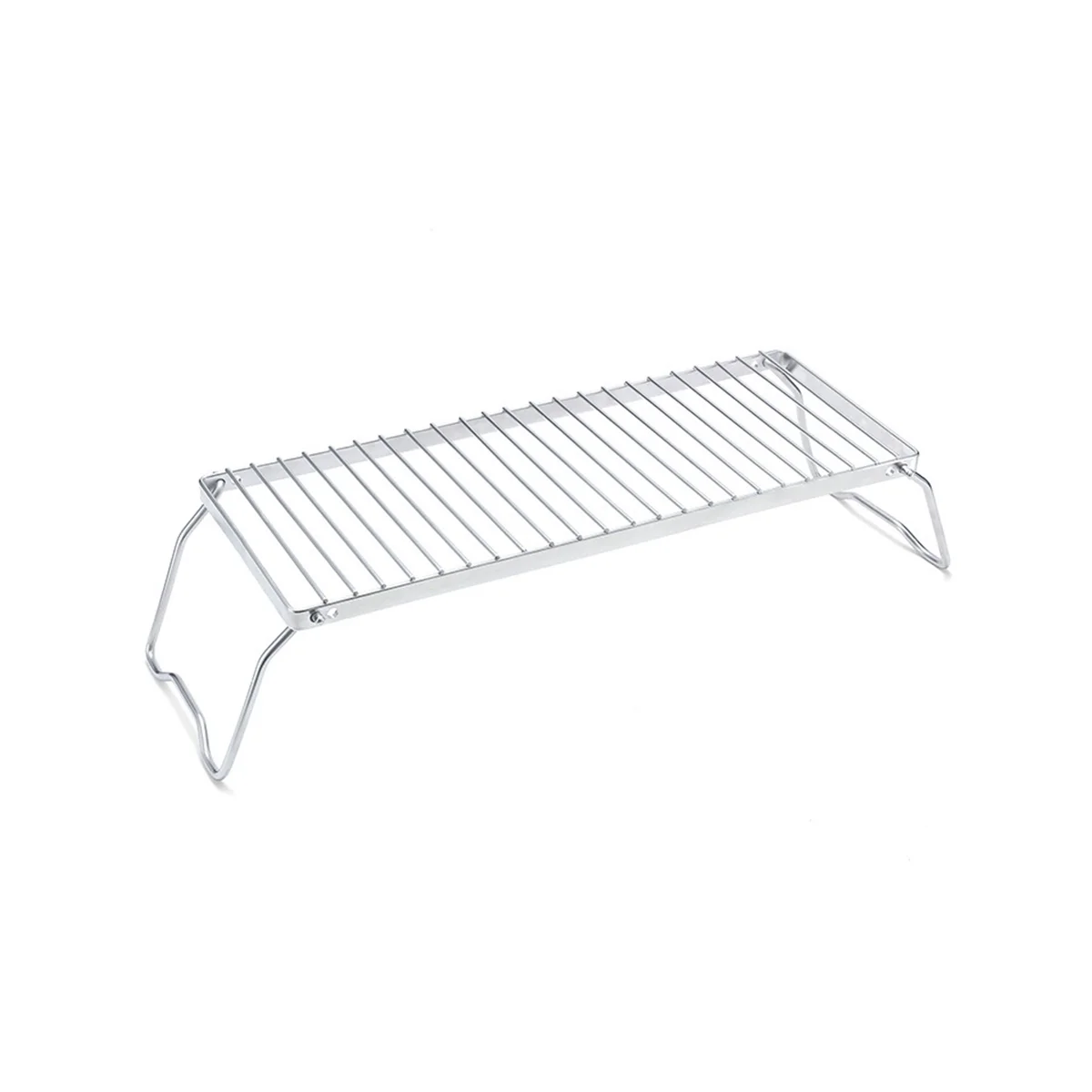 

Outdoor Extended Striped Grill Grill Long Stainless Steel Pot Folding Bracket Portable Rack Drain Rack