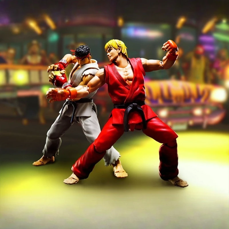 سلسلة بانداي الأصلية S.H.Figuarts 《Street Fighter》Chun - Li,Ken Masters,Sagat Figure Assembly Ornament Toys نموذج قابل للجمع #5