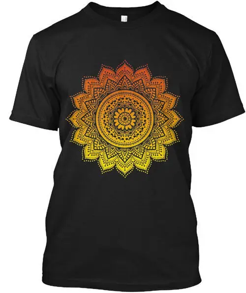 Yellow Chakras Mandala Om Yoga Meditation Motivational T-Shirt