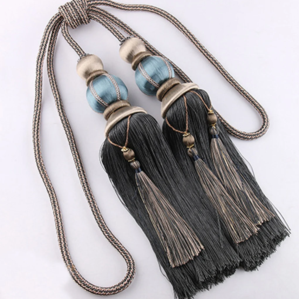 2x Tassel Curtain Tiebacks Hanging Excellent Decor High High- Polyester Curtain Tassel Easy