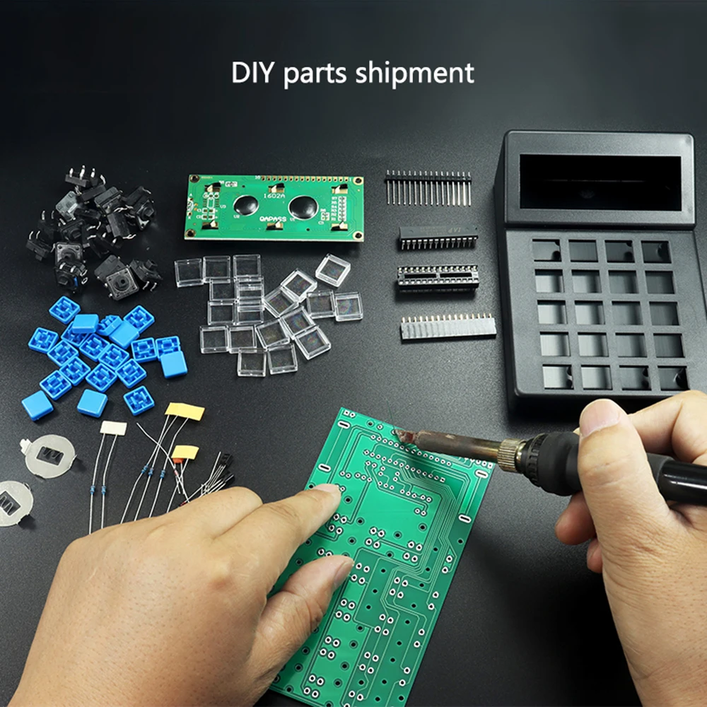 Display Screen Calculator Kit Eletrônico Faça Você Mesmo 51 Microcontrolador Treinamento Experiment Produção Kit Montagem de Solda Lcd1062